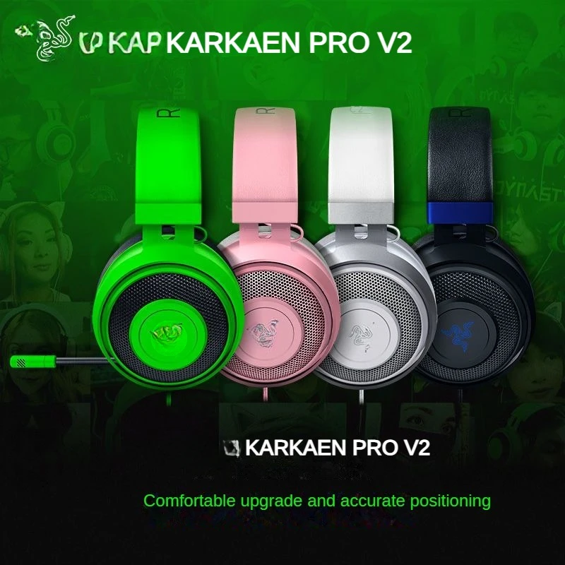 

EOENKK KRAKEN PRO V2 Headset Computer Game Music Wired Headphones with Microphone for PC MAC PS4 Switch E-sports Earphones