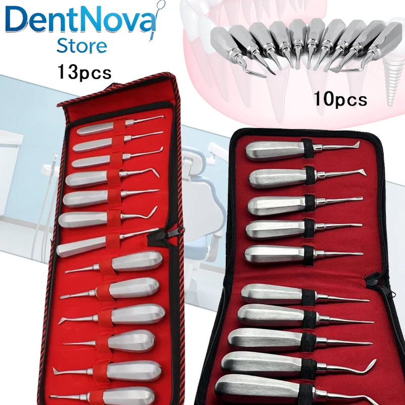 

Dental Luxating Lift Elevator Periodontal Ligament Expand Curved Blade Hex Handle Stainless Steel Dentist