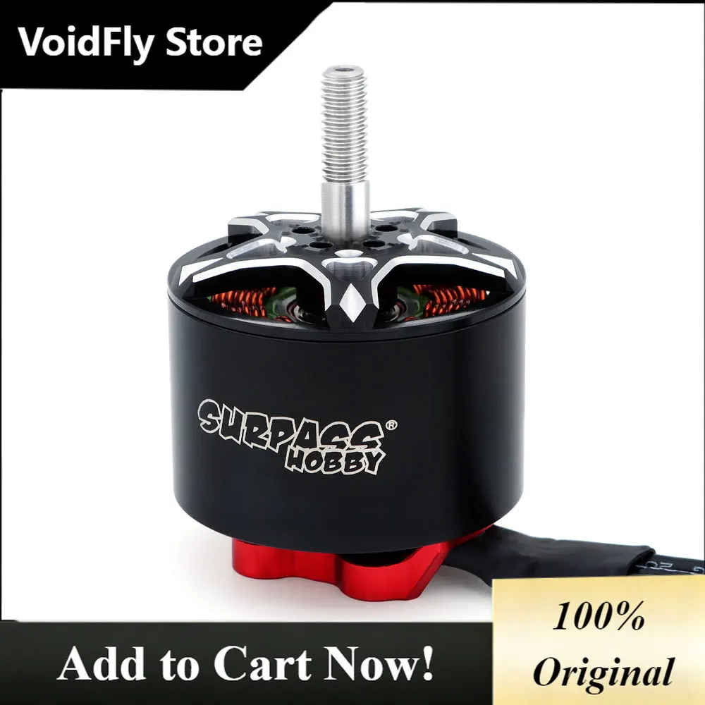 VoidFlyFPV Outrunner Brushless Motor (420KV/11T 660KV/7T 720KV/6.5T) - 6.0mm M5 Steel Shaft; 16AWG 350mm Wires; Multi-Strand
