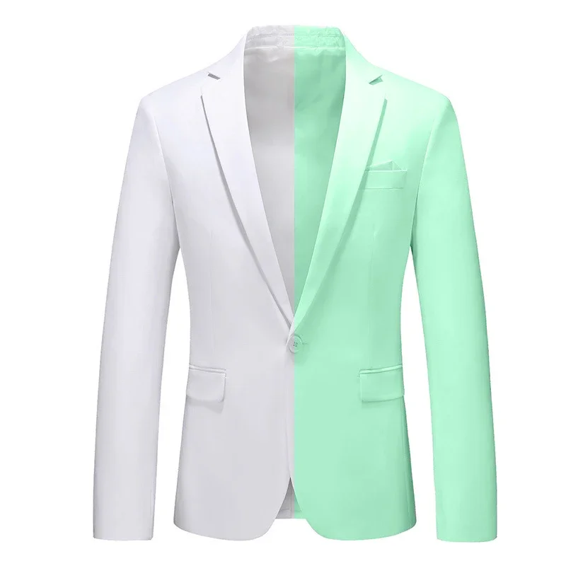 New Korean version slim fit suit set, stage host performing in groom\'s wedding dress