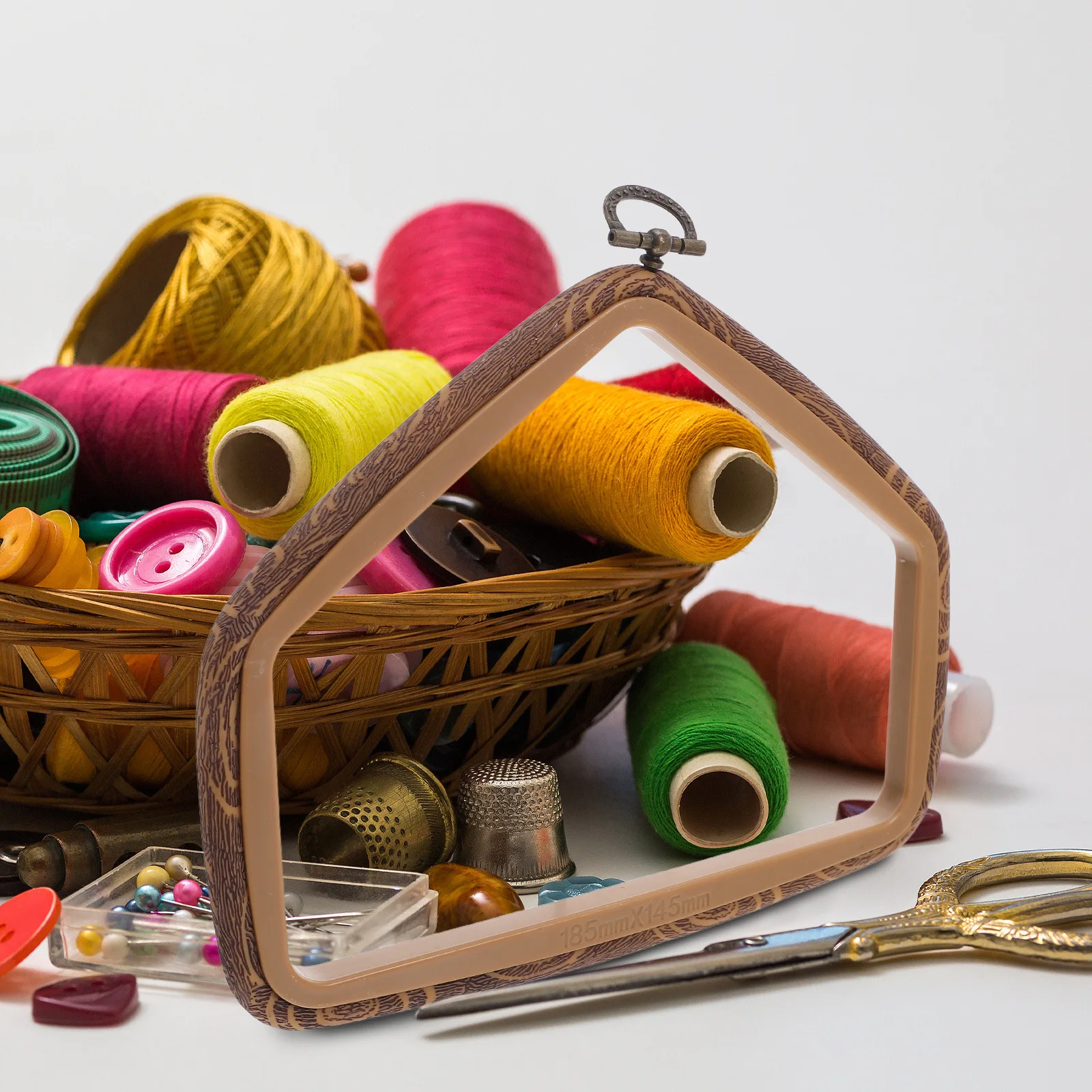 4 قطعة شكل التطريز الرجعية تقليد الخشب عبر غرزة الإطار DIY جدار ديكور اللوحة الزخرفية الخياطة الحرفية