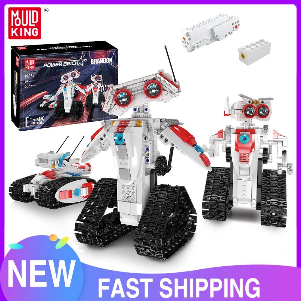 Mould King 15082 Technical Robot Building Block Remote Control 3 in 1 Robot and Car Model Toys Brick Kids Christmas Gift