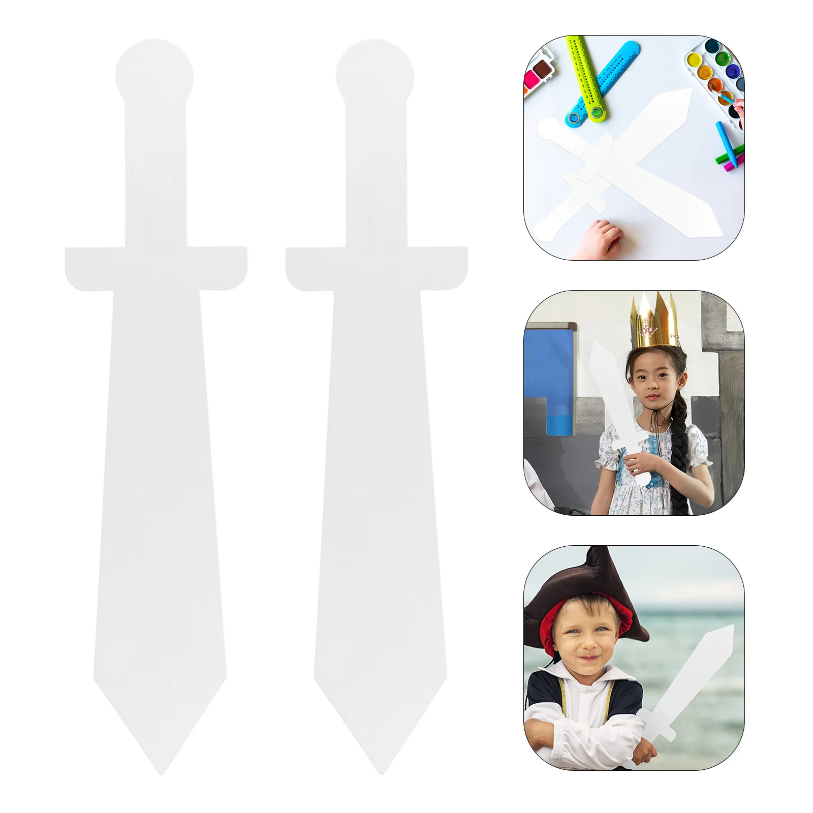 12pcs Kids Graffiti Creative Diy Lightweight Shield For Pretend Play Party Decoration Halloween Samurai Knight Prop