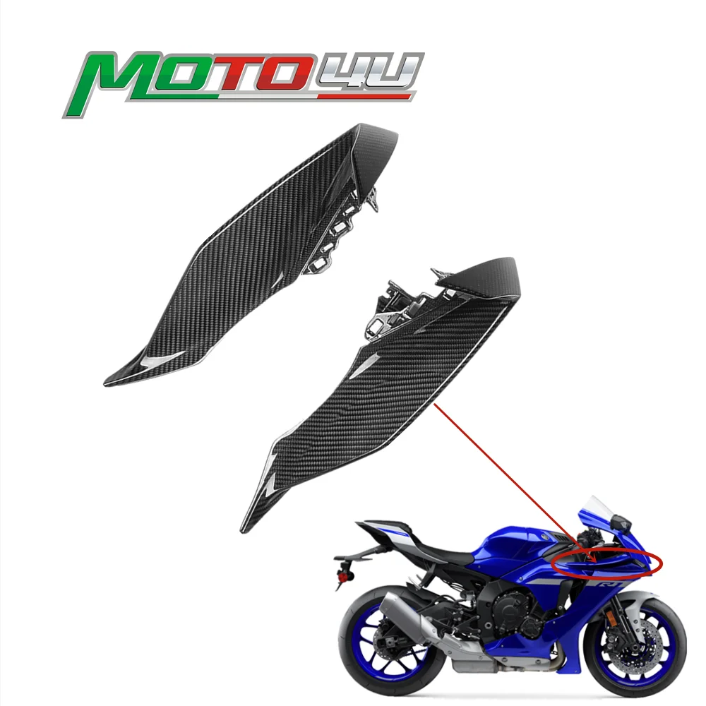 

For YAMAHA YZF-R1 R1 2020 2021 2020 Real 100% Carbon Fiber Front Side Fairings Gloss Twill Weave Motorcycle Modification