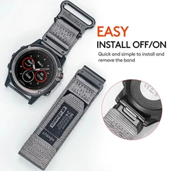 Compatible With Quickfit Garmin Watch Band Nylon 20 22 26mm Sports Wrist Strap For Fenix/Forerunner/EPIX /Instinct /Tactix