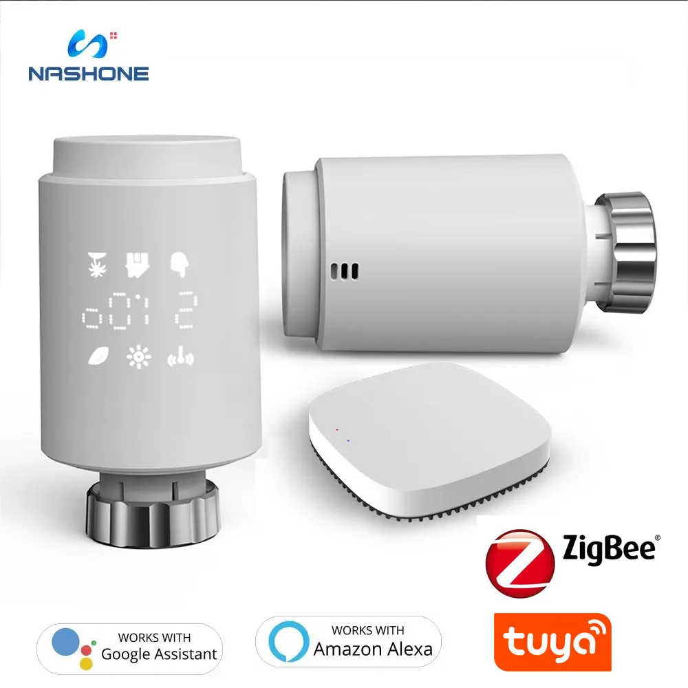 

Tuya Smart Radiator Valve Connected Thermostatic Zigbee Thermostat Programmable thermostat 220v Works with Alexa,Google Home