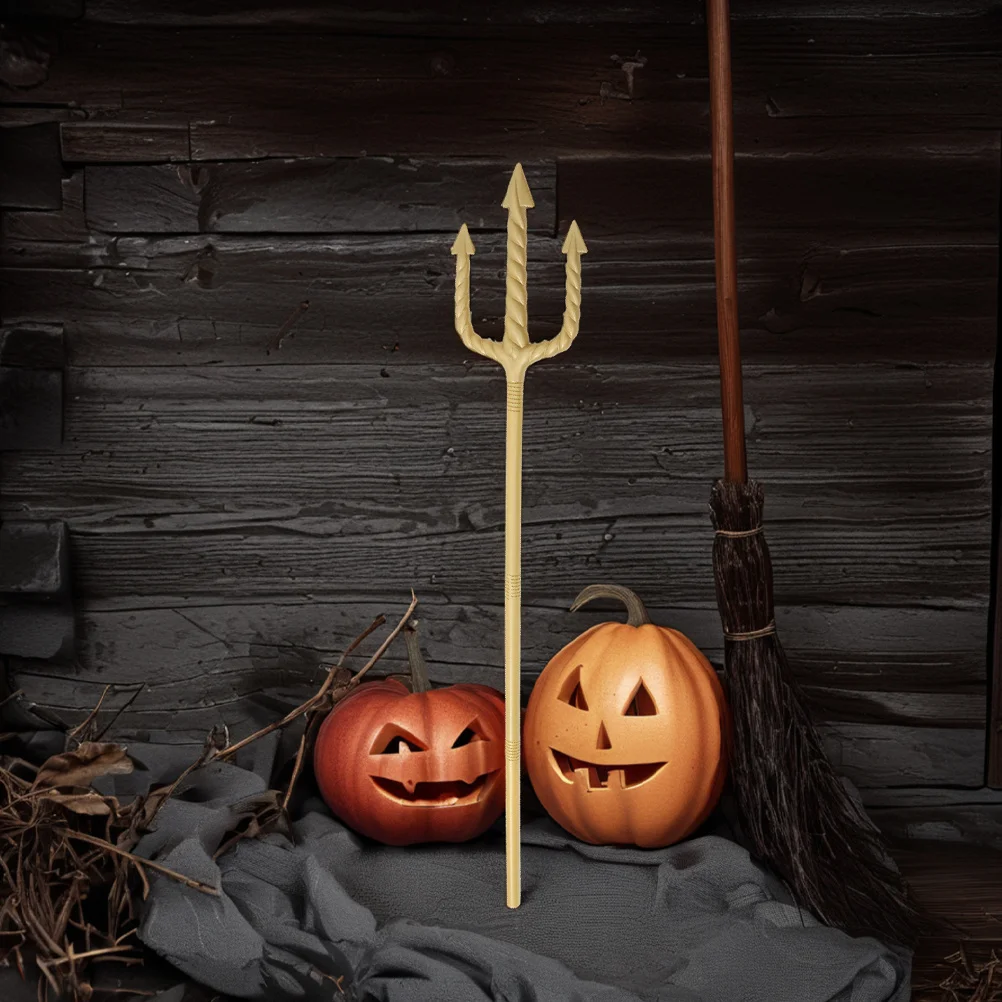 

2Pcs Halloween Plastic Devil Prop Cosplay Party Demon Fork Costume Accessories Adults Kids Fork Plastic