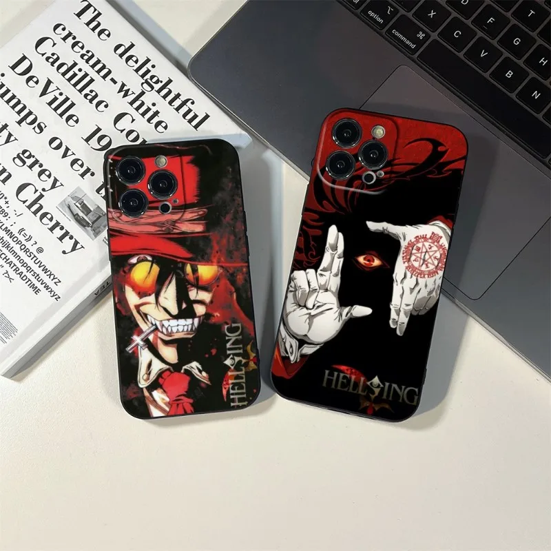 Anime Hellsing Phone Case FOR IPhone 14 13 11 12 Pro 8 7 Plus X 13 Pro MAX XR XS MINI SE 2020 Black Covers