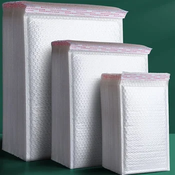 50/10 stuks verzendzakken witte schuimenvelop bubble mailers groothandel met verschillende specificaties verzenden verpakking zachte envelop