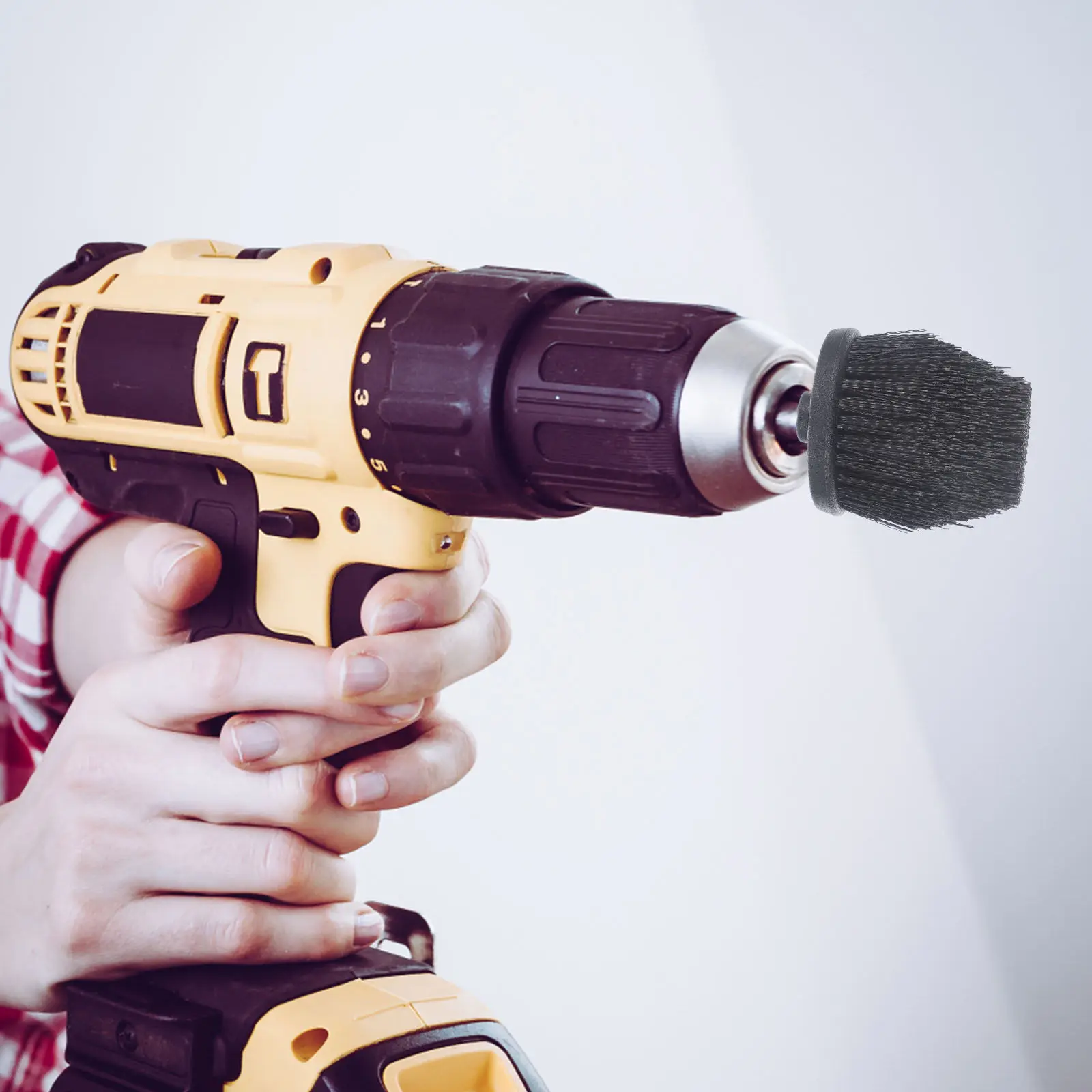 

Drill Brush Attachment Sturdy Solid Scrubbing Head for Bathroom Shower Toilet Car Kitchen Tile Deep Cleaning Electric Brush