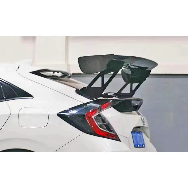 SAAR Compatible with Honda 10th Gen Civic FK7 Carbon Fiber Modification Parts J's Racing Style GT Large Spoiler Fixed Wing
