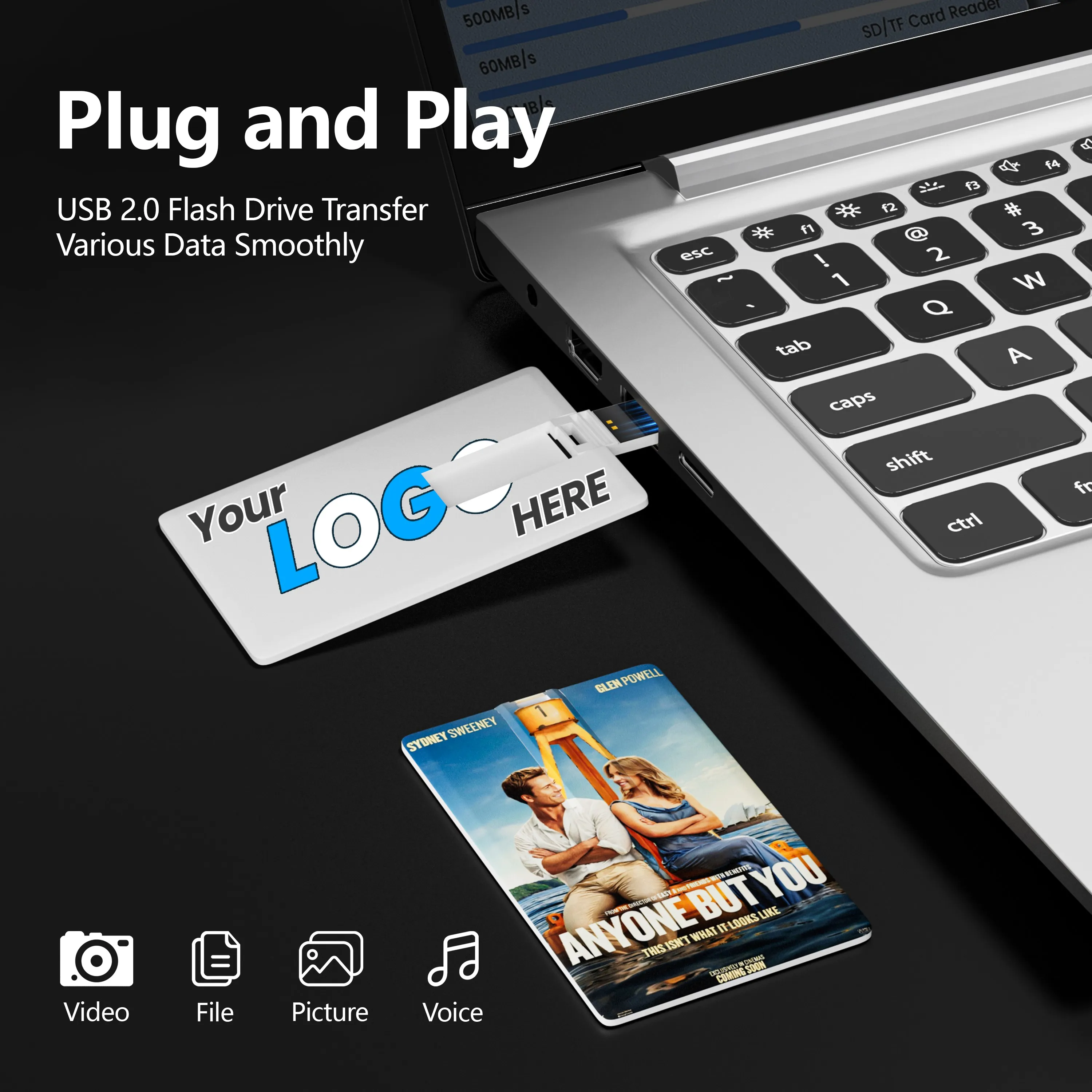 10/50/100 Stück/Los Kostenlos Anpassbares Logo Kreditkarten-USB-Stick 4GB 8GB 16GB 32GB USB-Sticks Flash-Laufwerk 1GB 2GB USB-Stick als Geschenk – Detail 4