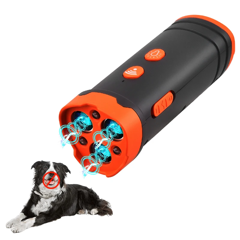 Ultrasonic Dog Repeller Portable Handheld Dog Repeller With LED Indicator Rechargeable Ultrasonic Dog Repeller