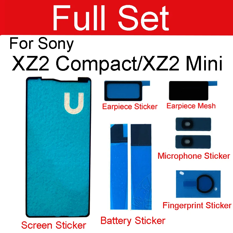 Naklejka na baterię z siatki na baterię do Sony Xperia XZ2 Compact Mini XZ2C H8324 Mic Fingerprint Glue