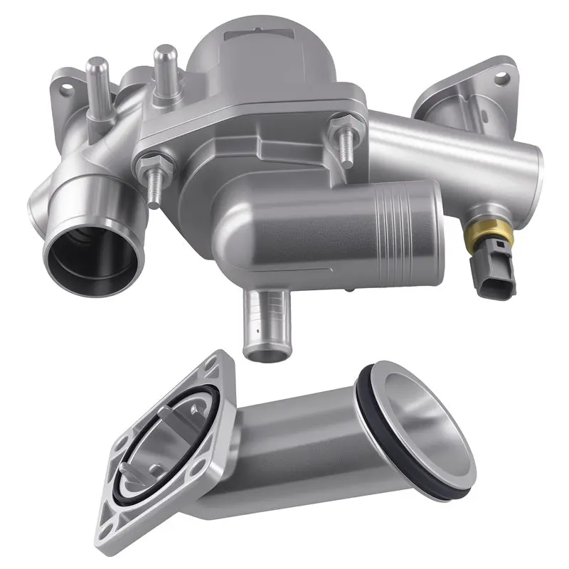 

AS57-Aluminium Thermostat Housing Assembly+ Water Outlet For 2003-2005 For Jaguar S-Type XJ8 XJR 4.2L Engines- AJ89485 AJ87947