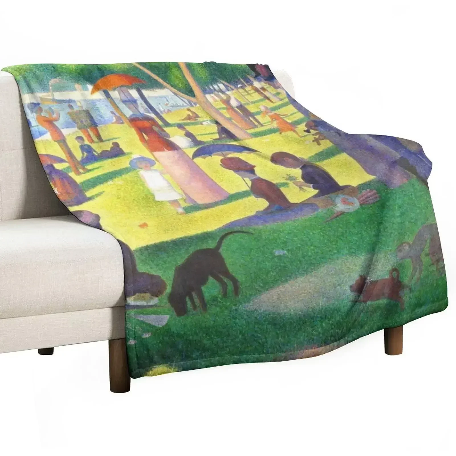 

Georges Seurat A Sunday On La Grande Jatte Throw Blanket for winter Hairy Sofa Throw Giant Sofa Blankets