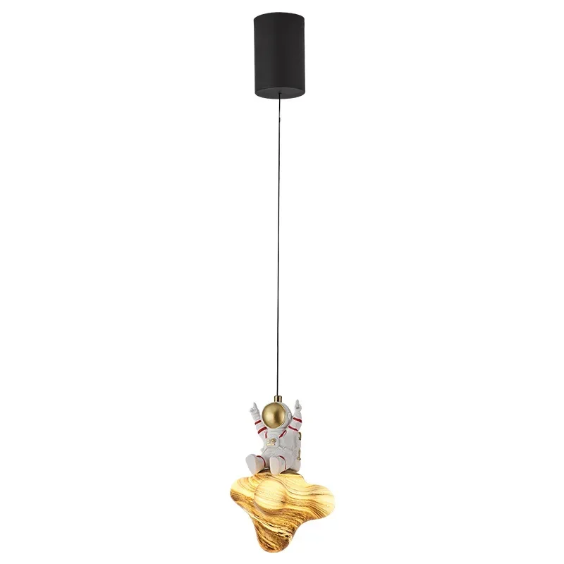 Lifting bedside chandelier French living room background wall bedroom study children's room advanced lighting