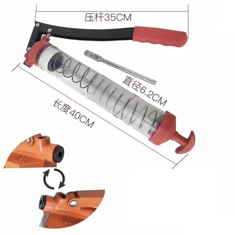 400CC Manual Grease Gun portable lubricator is sturdy and durable, suitable for lubrication of various automobiles and ships