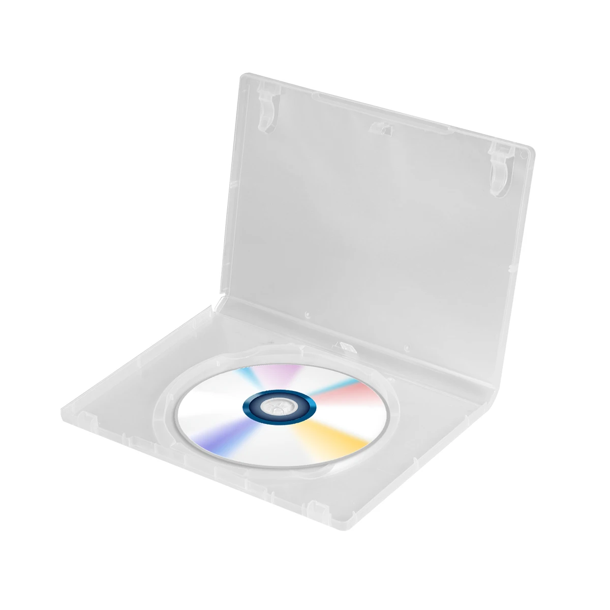 

6pcs CD Case DVD Storage Media Video Holder Clear Plastic Sturdy Disc Portable Large Capacity CD Box Storage Solution