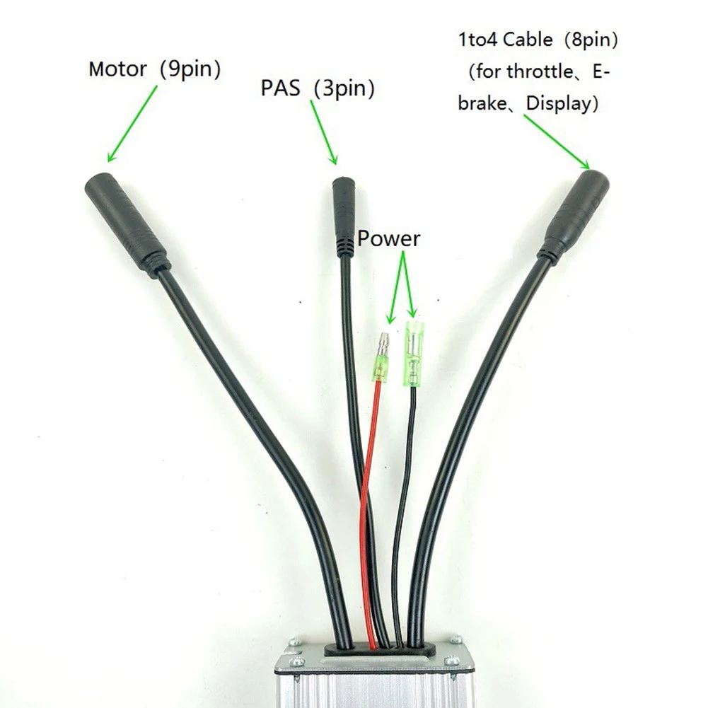 

Square Wave Controller KT-17A Multi Functions 8A Aluminum + Plastic E-Bike Electric Bike Waterproof Joint 250W-350W