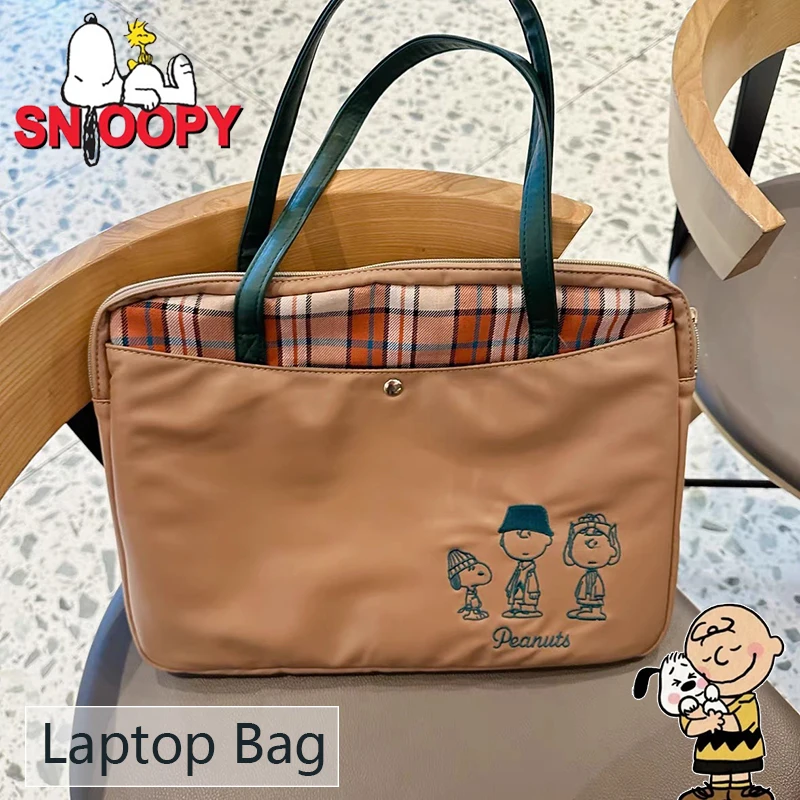 Сумка для ноутбука Snoopy, Мультяшные сумки-тоуты для ноутбука 14 дюймов, Macbook, HP, Huawei, Asus, Dell, ударопрочный компьютерный портфель, деловой чехол