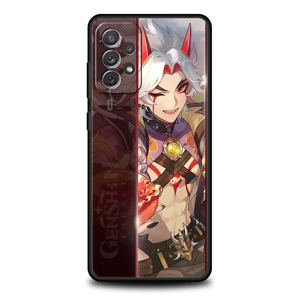 Amine Genshin Impact Game Phone Case for Samsung Galaxy A15 A14 A25 A54 A34 A51 A71 A72 A73 A32 A52 A52S A11 A21S 5G Soft Shell