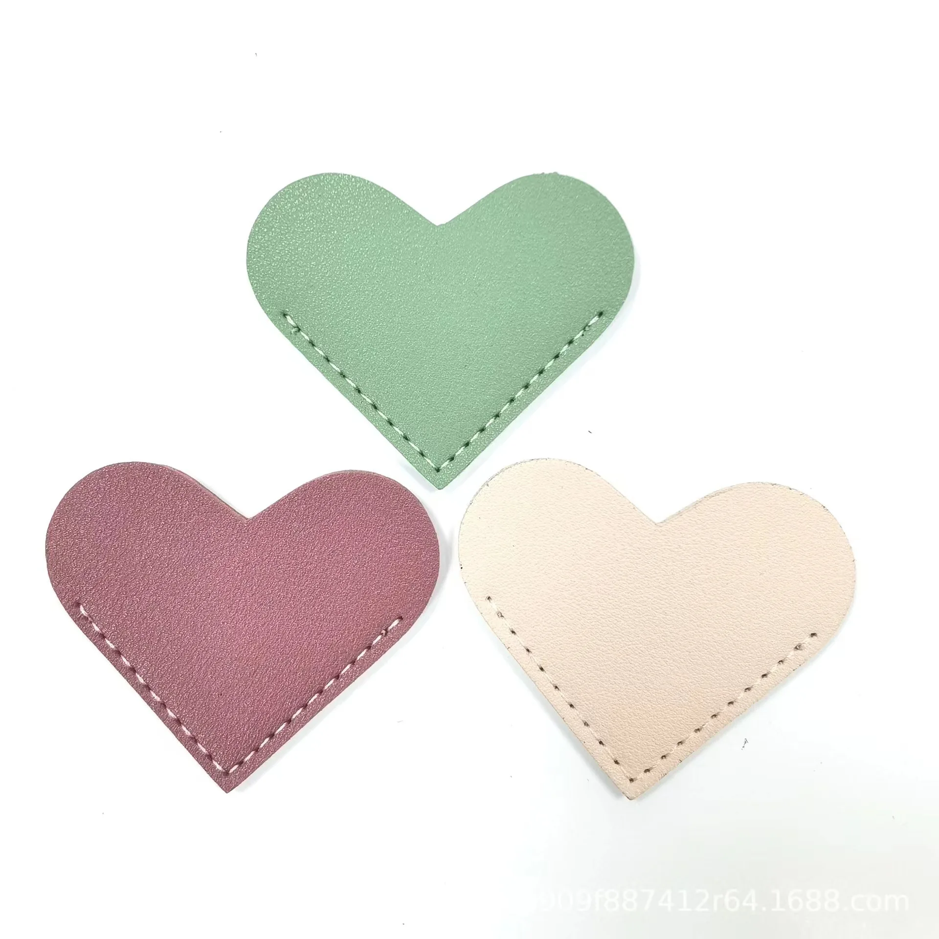 Marcapáginas de cuero PU de 2 piezas, marcapáginas con forma de corazón, Mini portátil, regalo, carpeta de páginas, cubierta protectora para