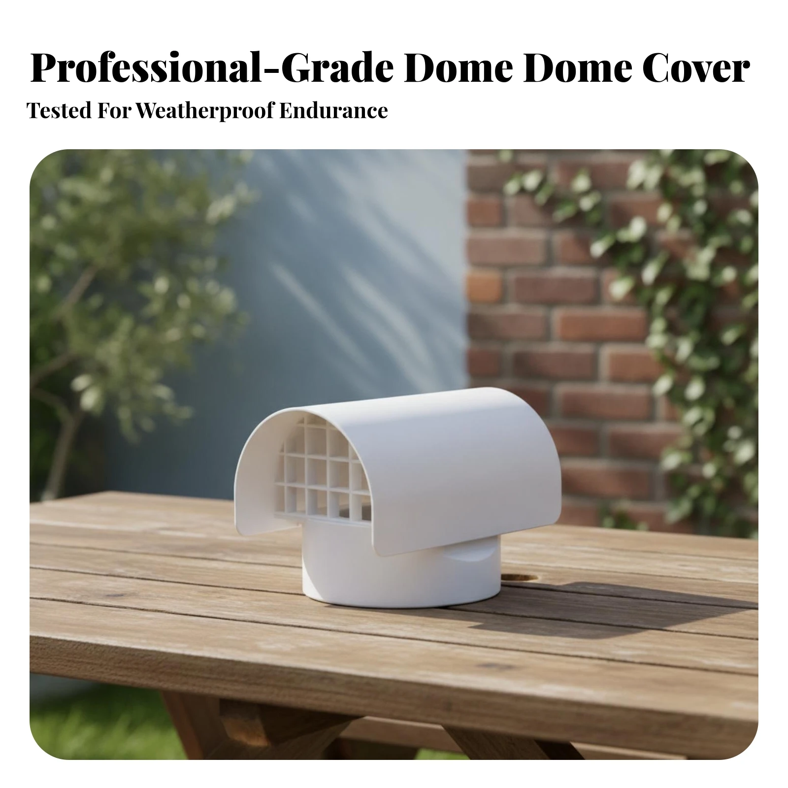 Ventilation Pipe Cap with Grid Screen Weatherproof Radon Vent Cap Roof Vent Cover Snap-in Easy to Install