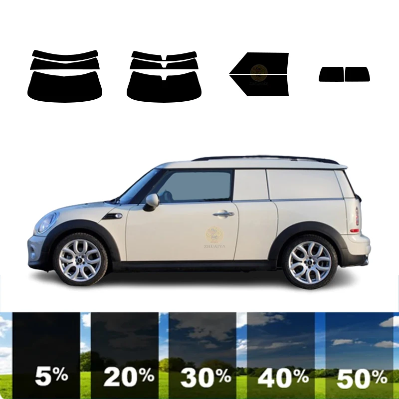 

precut Removable Window Tint Film For Car 100% UVR 5%-35%VLT Heat Insulation Carbon ﻿For MINI COOPER CLUBVAN 4 DR SUV 2008-2014