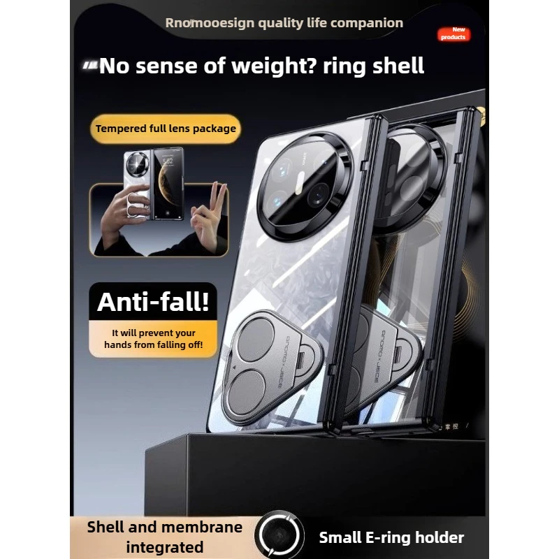 

Case and film integrated for Huawei Mate X6 Case ring rotating bracket, central axis protection all-inclusive transparent Case