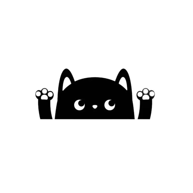Waterproof Cartoon Cat Car Sticker for Car Window Rearview Mirror Creative Animal Decor Durable Accessory