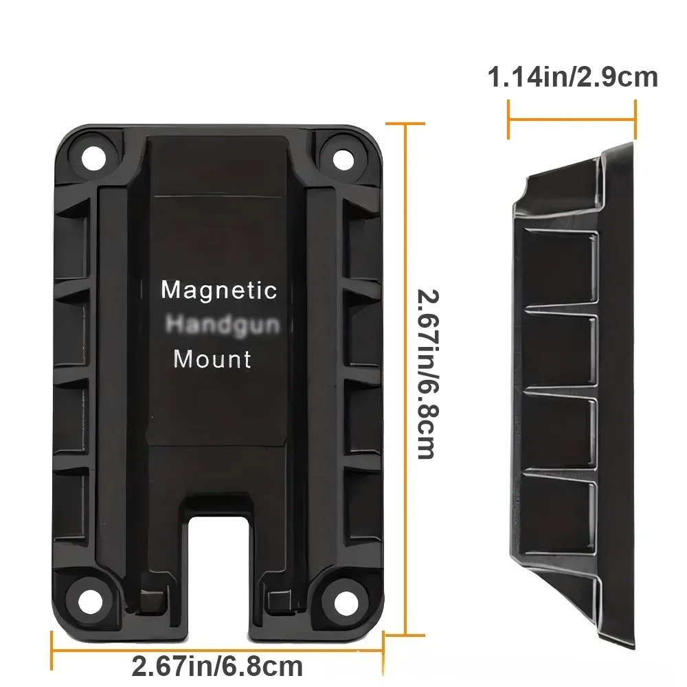 Taktische Magnetische Waffenhalterung Gummibeschichtete Buckler-Serie Auto Schreibtisch Wand Verdeckte Waffenhalterung für Handfeuerwaffen – Detail 3