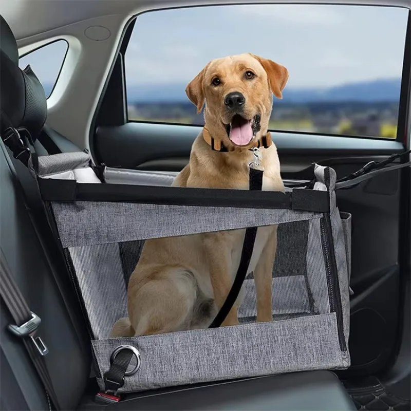

Safety Half Seat Hammock for Pets Traveling With Hooks Breathable Mesh Foldable Dog Car Pet Mat