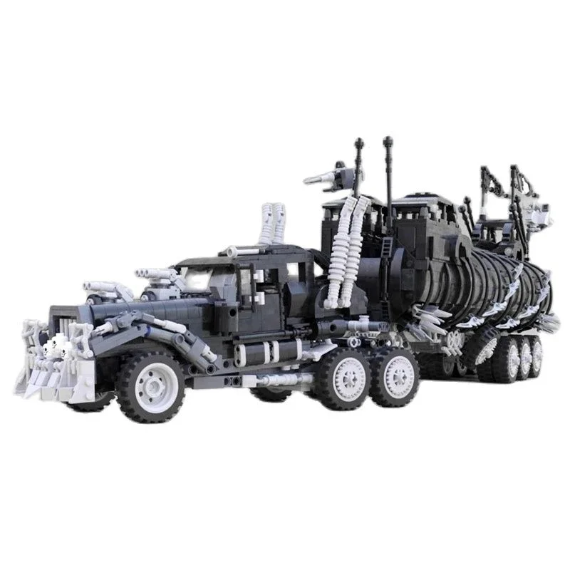 Camion modificato serie High-Tech War Rig May The Gigahorse Max Movie Collection Model Building Blocks kit mattoni giocattoli per bambini