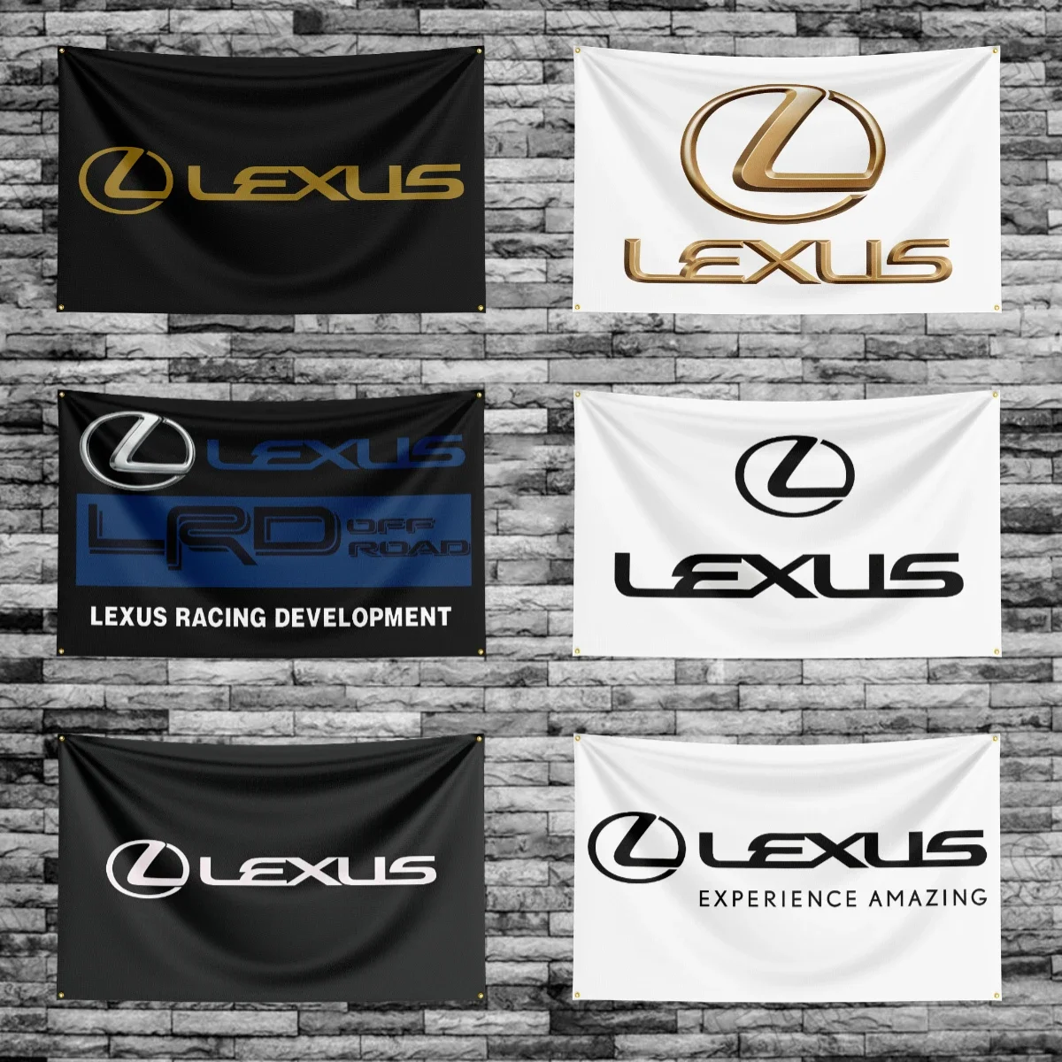 90*150CM LEXUS Racing Flag Polyester Digital Printing Banner for Garage Wall Art Indoor Decoration With Brass Grommets