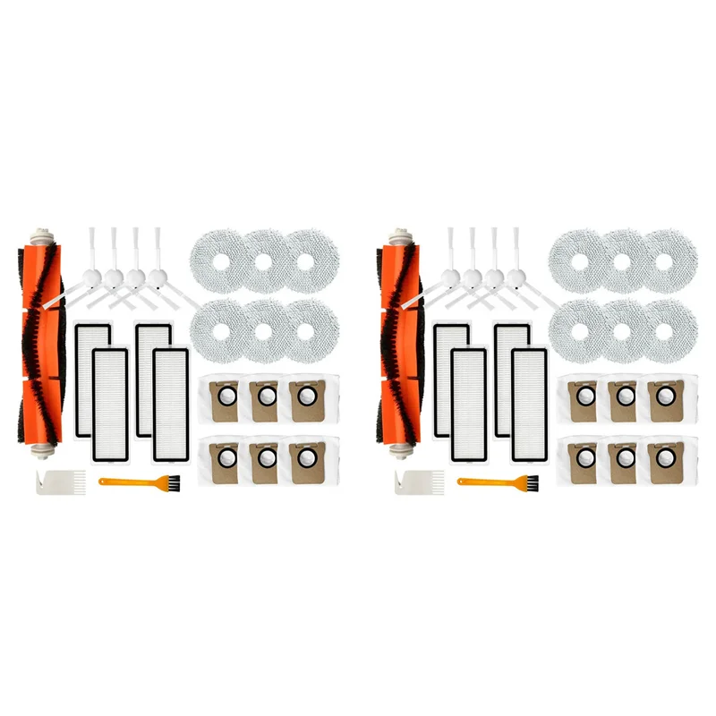 BAAN-2Set For Xiaomi Dreamebot L10S Ultra Robot Vacuum Cleaner Replacement Parts Main Side Brush Hepa Filter Mop Rag Dust Bag