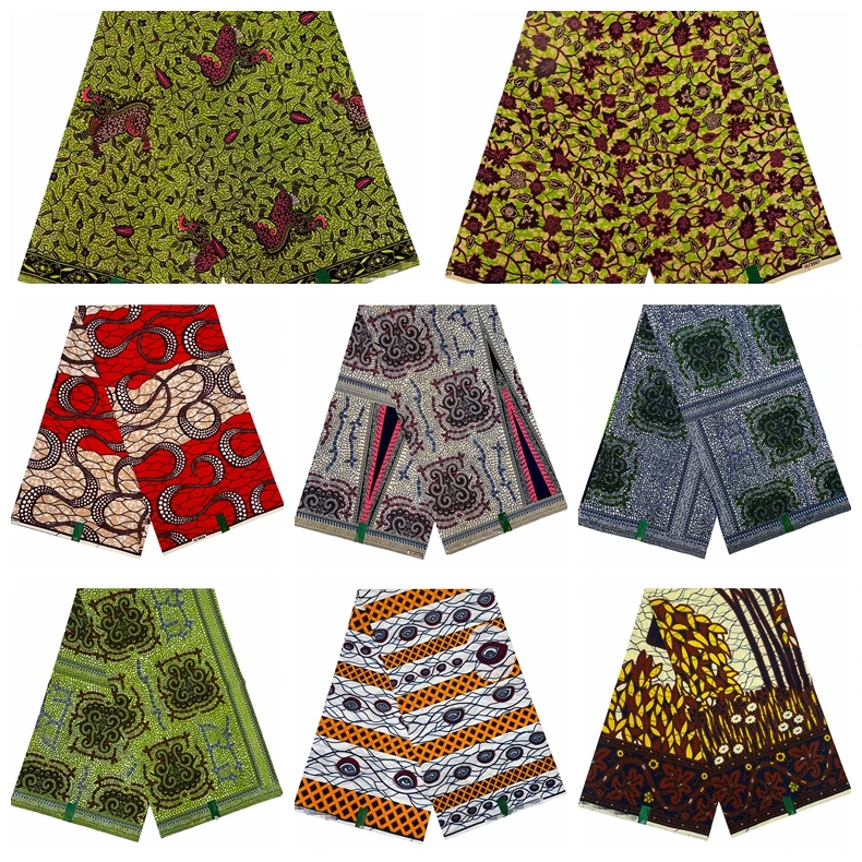 

African Wax Print Ankara Fabrics 100% Cotton Nigerian Style Patchwork Sewing Guaranteed Veritable Real Wax For Wedding Dresses