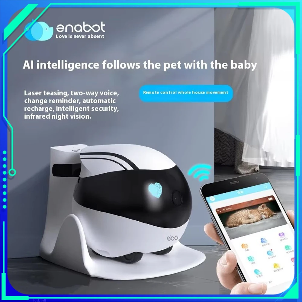 Enabot EBO AIR/EBO SE Intelligent Robot Wireless Camera Robot Pet Remote Monitoring Companion Robot Realtime Control Home Custom