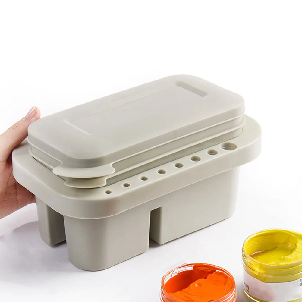 دلو منظف فرشاة الطلاء 3 في 1، غسالة فرشاة بلاستيكية محمولة لطلاء الزيت، ملحقات أدوات الرسم الفنية