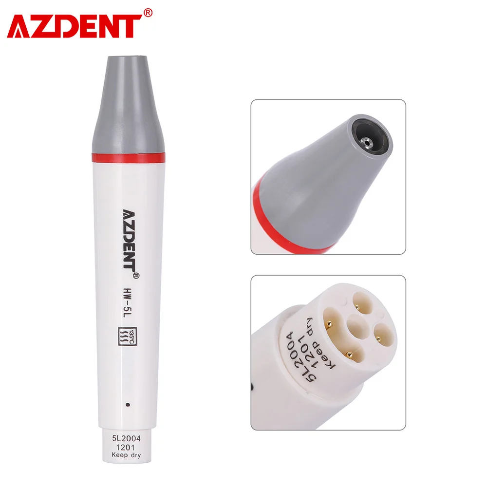 AZDENT Dental LED Light Piezo Scaler Detachable Handpiece HW-5L Fit for Woodpecker EMS Ultrasonic Scalers Scaling Tips