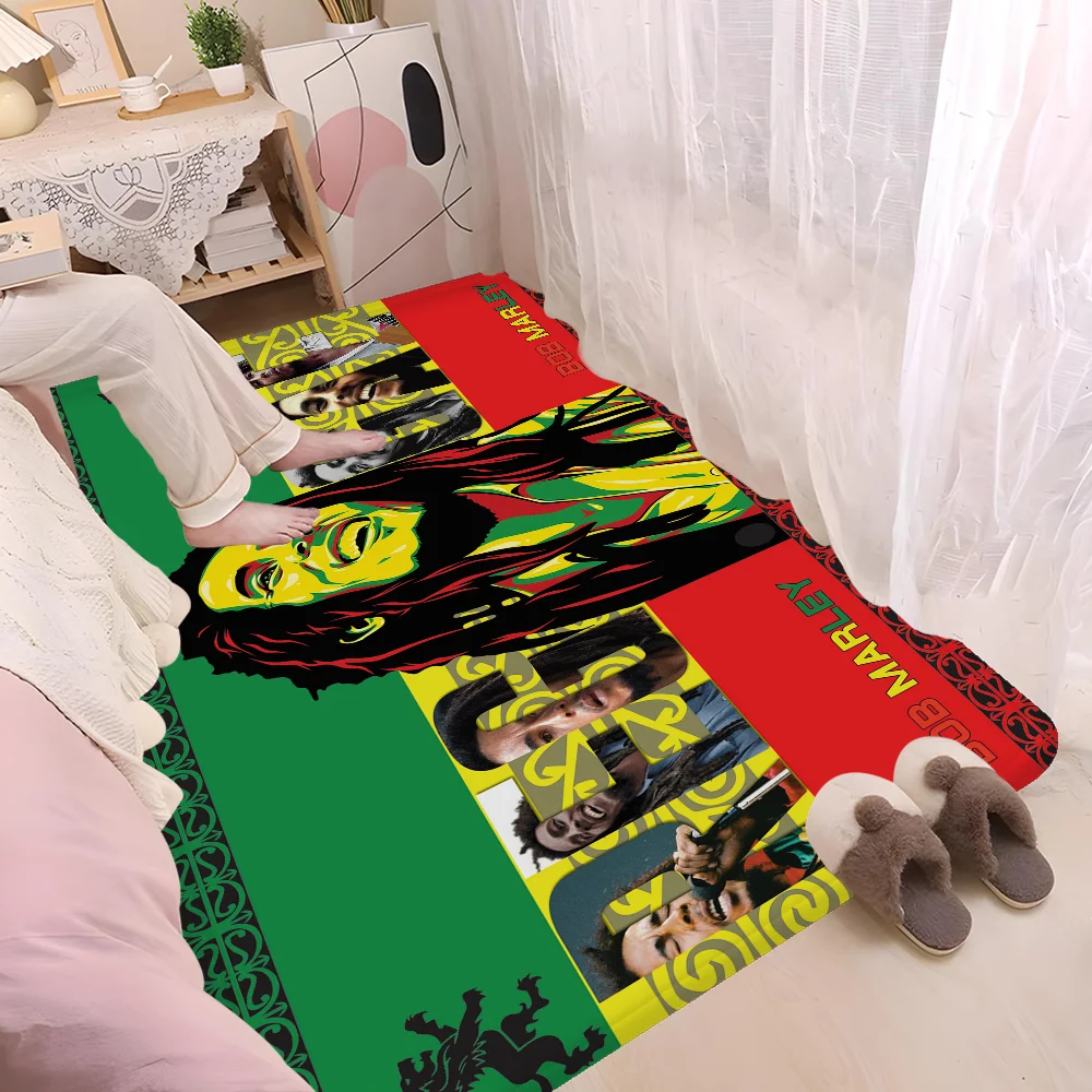 Bob Marley Reggae Music Jamaican Style Kitchen Mat Kids Room Bedroom Decoration Balcony Anti-Slip Doormat Living Room Alfombra