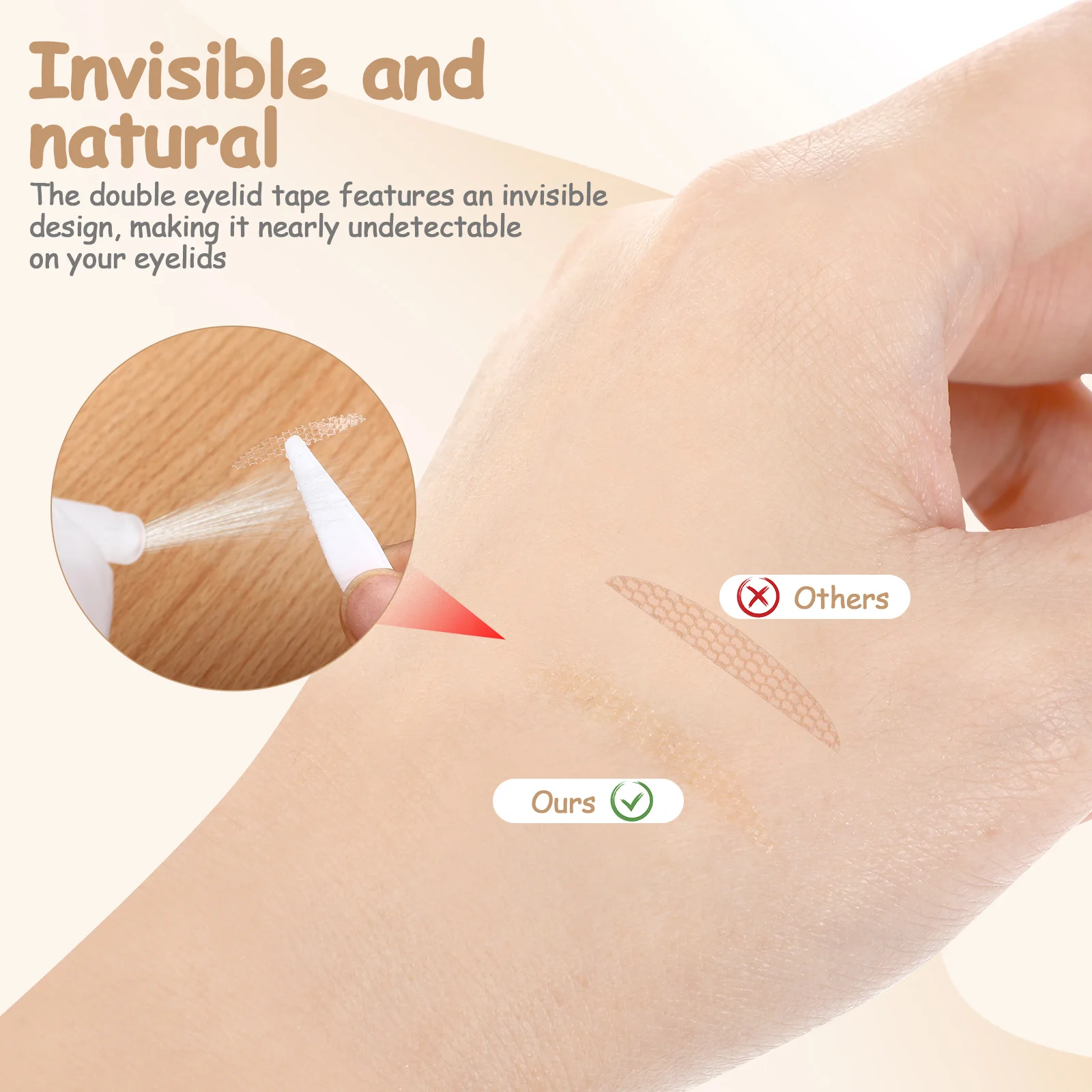 Bande de paupière en dentelle pour les yeux à capuche, 240 pièces, bandes de levage invisibles à Double paupière, outil de maquillage léger et durable pour les yeux