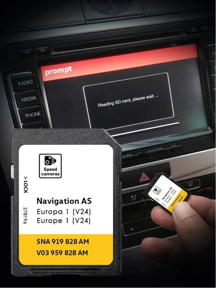 2026 für VW Golf Jetta Passat Polo Auto-Update Discover Media MIB2 Navigation AS V24 Karte UK Europa Sat Nav SD-Karte 32GB 5NA919828AM