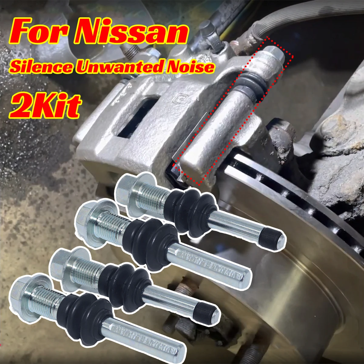 

Rear Brake Caliper Cylinder Slider Guide Pin For Suzuki Grand Vitara Nissan Left Right Disc Housing Bolt Rubber Boot Seal Kit