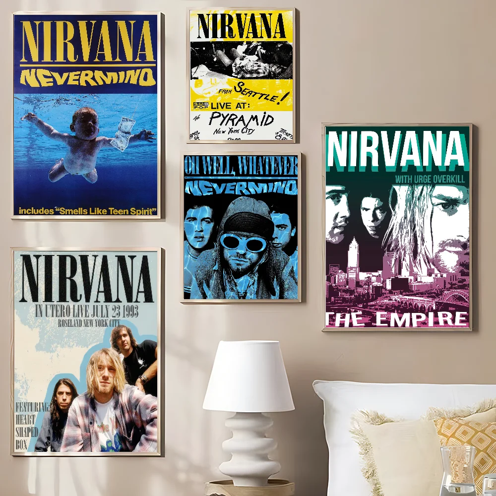 N-Nirvana Anime Posters Sticky HD Quality Wall Art Retro Posters for Home Kawaii Room Decor