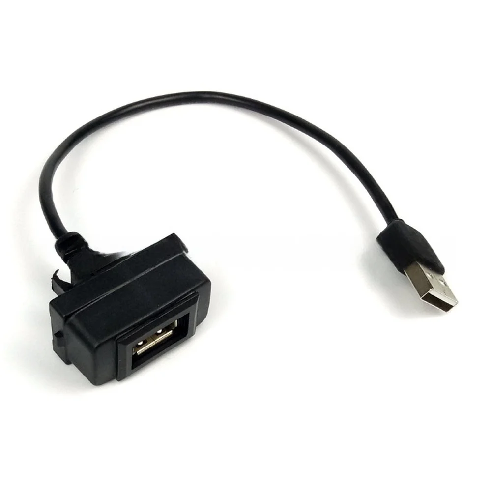 Car Dash Flush Mount For Mitsubishi Current Outlet USB Flush USB Socket 2.0 Port Extension CablewwwAdapterwwwSocket