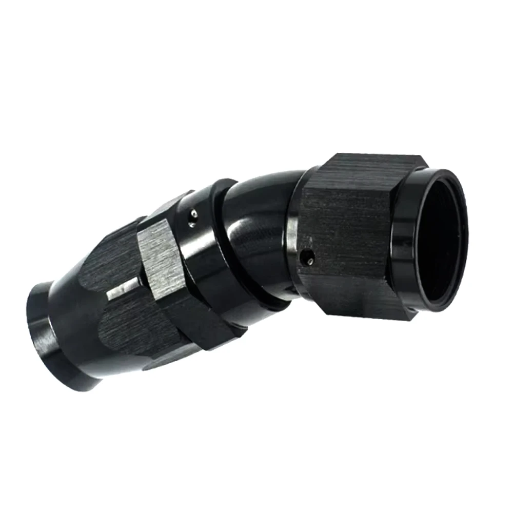 AN4 AN6 AN8 AN10 AN12 AN16 PTFE Full Flow Swivel Hose End Fitting Universal Aluminum Swivel Fitting 45° 90° For Fuel Cooler Line