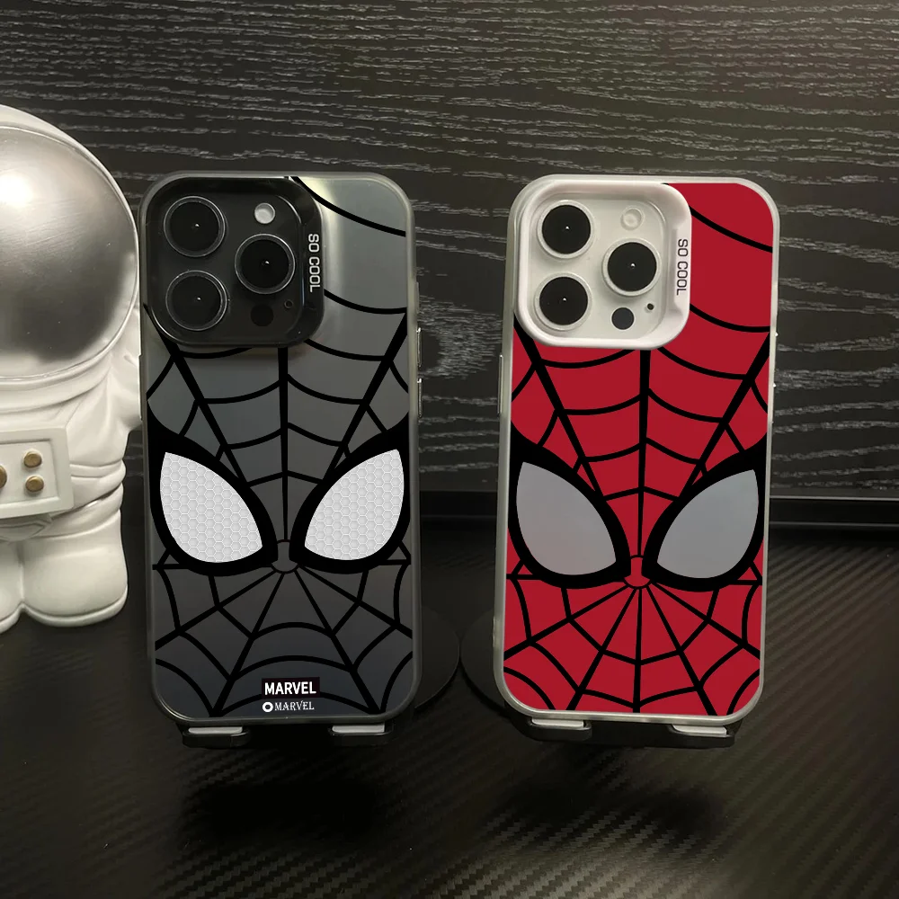 Marvel Superhero Spiderman Colored Color Phone Case For IPhone 16 15 14 13 12 11 Pro Max X XS XR 7 8 Plus SE2 Shockproof Cover