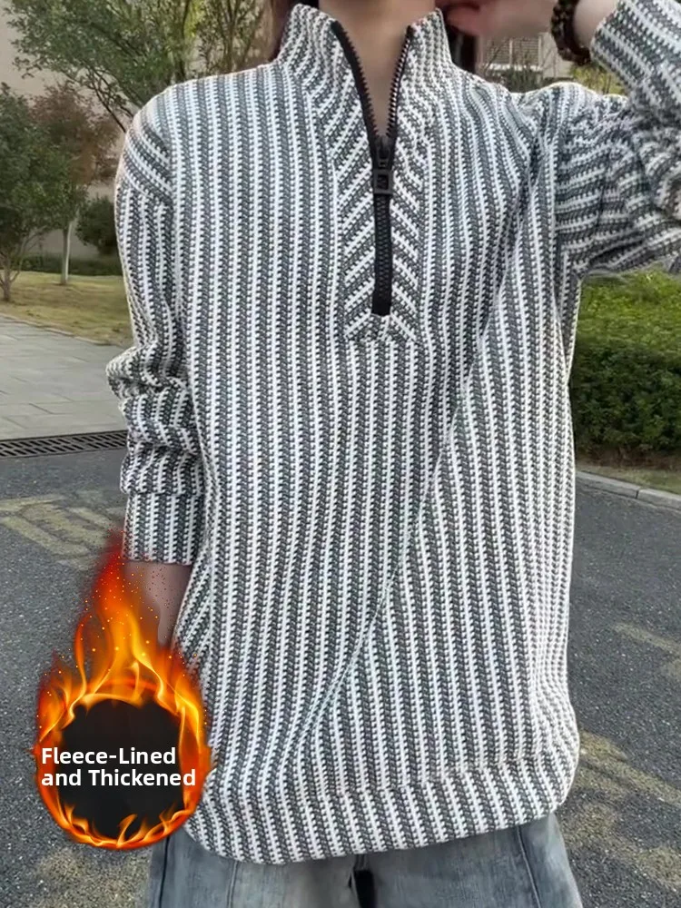 

Мужская зимняя толстовка American Style с флисовой подкладкой, длинными рукавами, на молнии, из плотного хлопка, для спорта и повседневной носки.