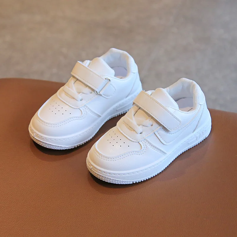 

Children's white shoes2024Spring and Autumn Boys Sneaker School Lightweight Girls' Casual Shoes Soft-Soled Shoes for Baby Orders